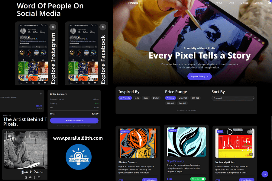 Parallel88th Case Study | Artist Portfolio by SolveEase